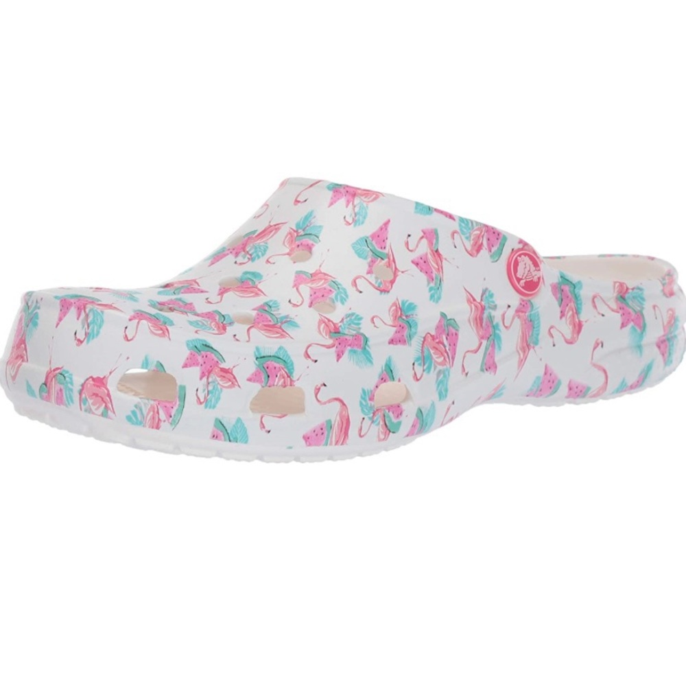 Crocs Pink Flamingo Slip on Clogs! Size 5W - Picture 6 of 6